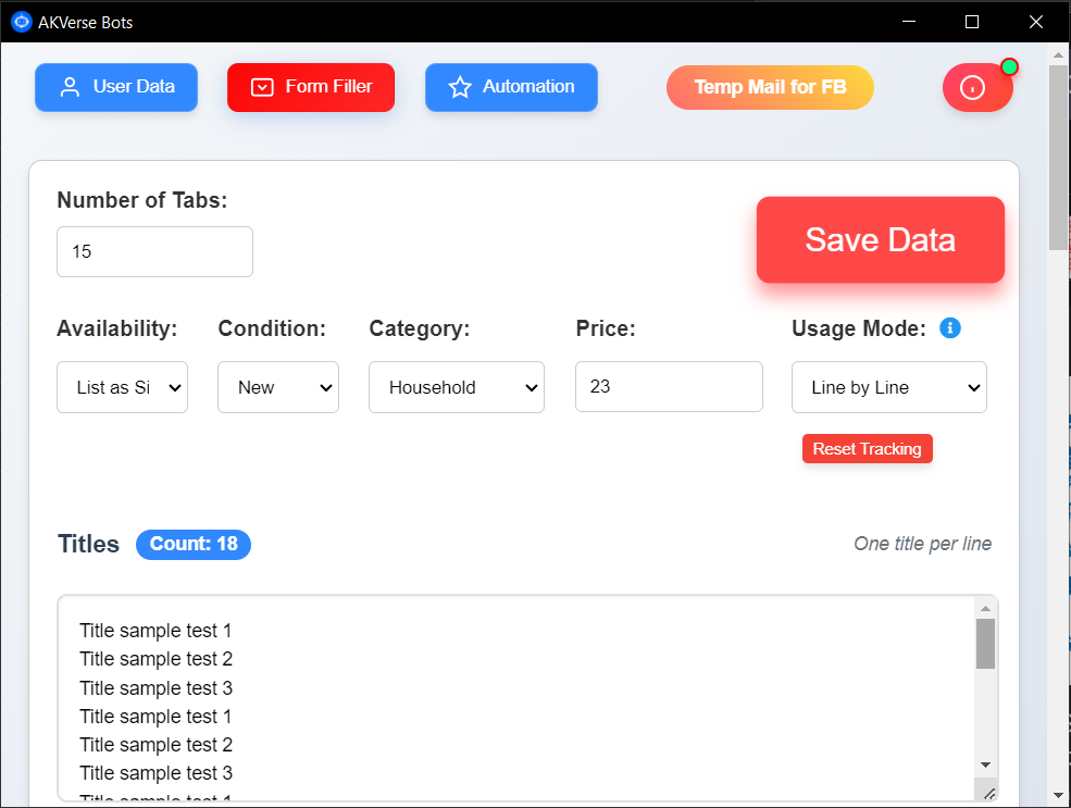 AKVerse Bot Bulk Postings Interface